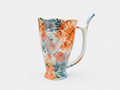 Hand-Painted Underglaze Floral & Koi Ceramic Mug with Sip Handle  – 500ml