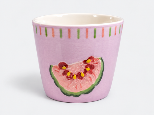 Artist-Designed Guava Underglaze Ceramic Cup – 180ml