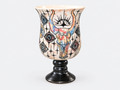 Wild Omen Hand-Painted Pedestal Ceramic Cup – Limited Artist Edition