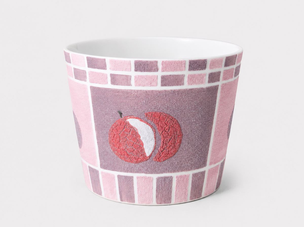 Blush Orchard Hand-Painted Mineral Art Ceramic Cup – 200 ml
