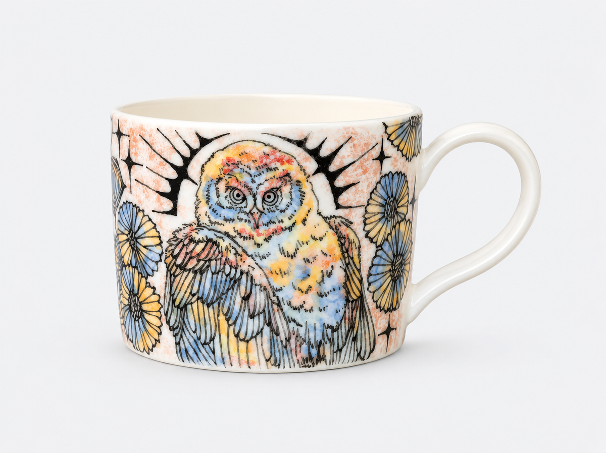 The Watcher’s Garden Hand-Painted Ceramic Mug – Limited Artist Edition