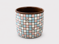 Artist Collection Black Pottery Pastel Mosaic Cup with Hand-Painted Animal Details – 300ml