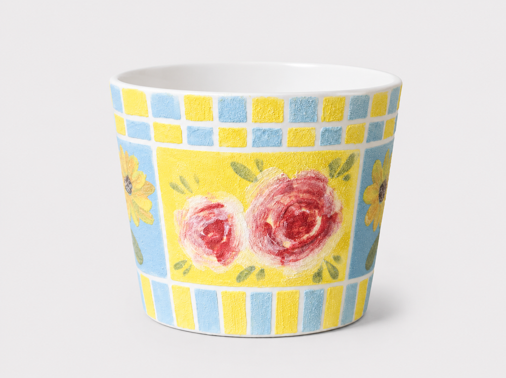 Sunlit Garden Hand-Painted Mineral Art Ceramic Cup – 200 ml
