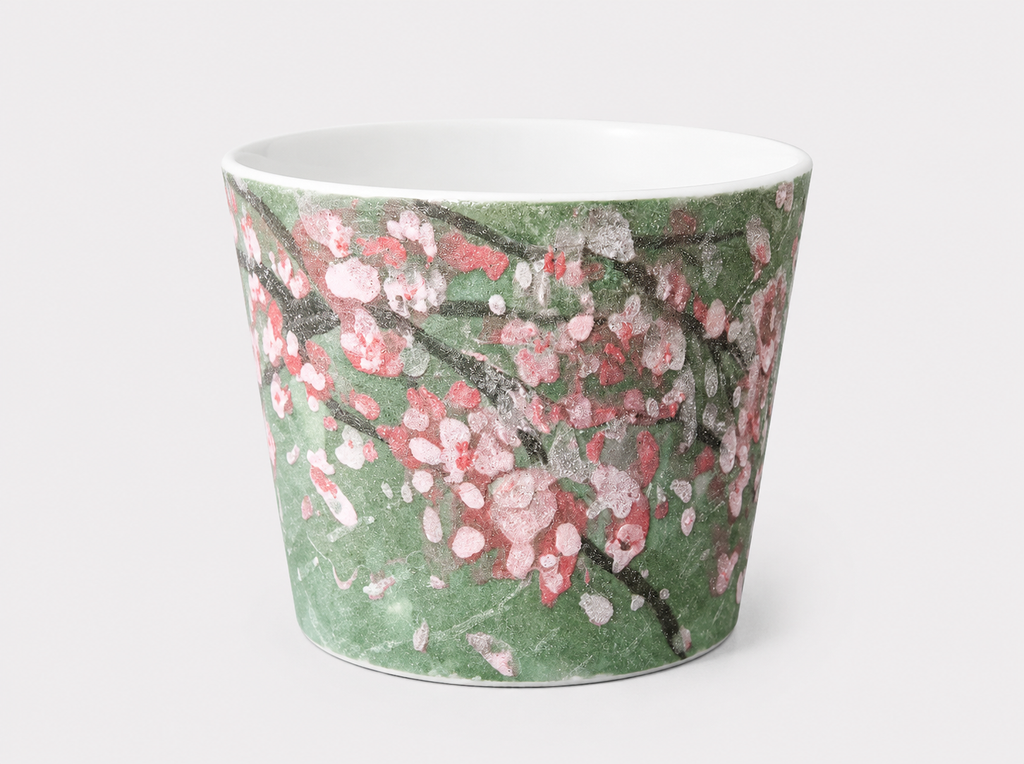 Blossom Reverie Hand-Painted Mineral Art Ceramic Cup – 200 ml