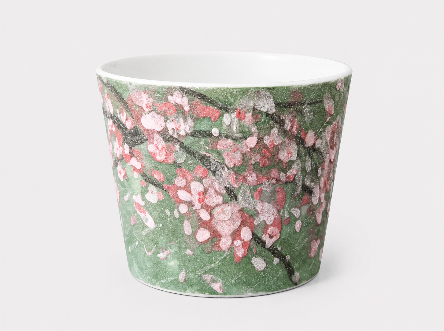 Blossom Reverie Hand-Painted Mineral Art Ceramic Cup – 200 ml