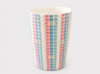 Handbemalte Keramiktasse mit Fliederdesign – Artisan Kaffeetasse mit Fuß