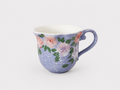 Hand-Painted Floral Ceramic Cup – Artisan Coffee Mug
