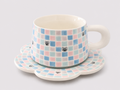 Artist Collection Pastel Mosaic Koala Mug & Petal Saucer Set – 400ml