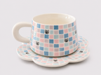 Artist Collection Pastel Mosaic Koala Mug & Petal Saucer