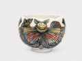 Botanical Reverie Hand-Painted Petal Rim Ceramic Cup – Limited Artist Edition