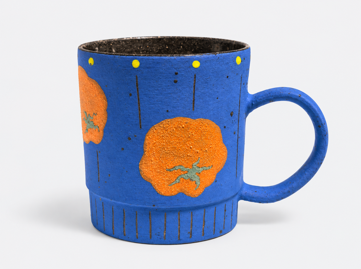 Artist-Designed Persimmon Mineral Glaze Zisha Mug – 350ml