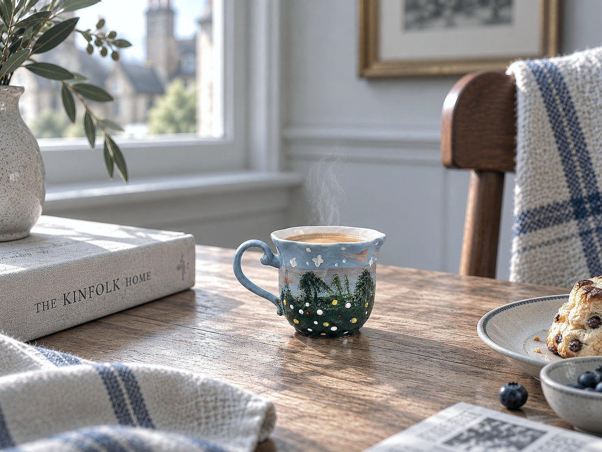 Whimsical Landscape Handmade Ceramic Mug