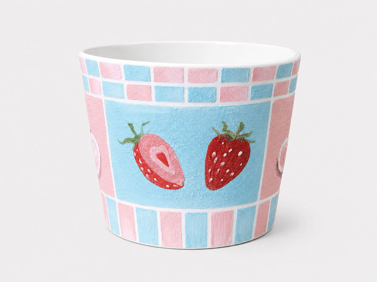 Garden Fruits Hand-Painted Mineral Art Ceramic Cup – 200 ml