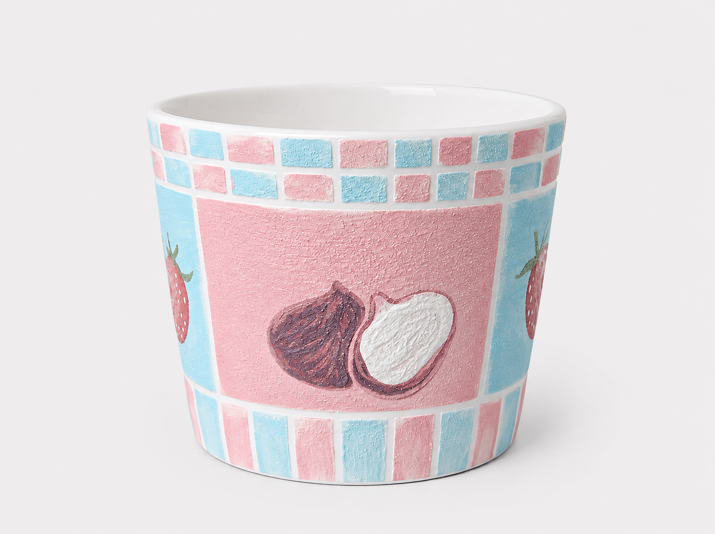 Garden Fruits Hand-Painted Mineral Art Ceramic Cup – 200 ml