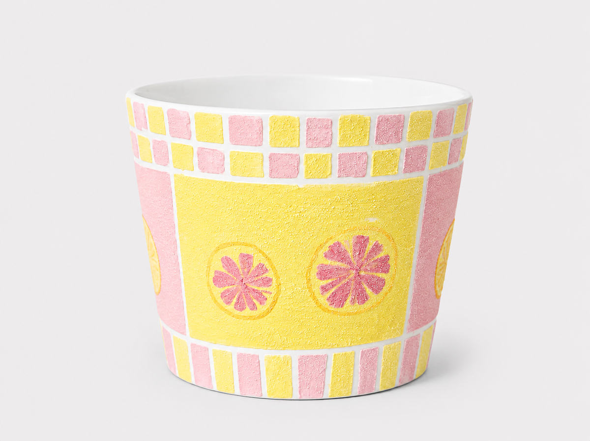 Citrus Blush Hand-Painted Mineral Art Ceramic Cup – 200 ml