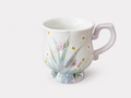 Hand-Painted Lilac Ceramic Mug – Artisan Coffee Cup with Footed Base