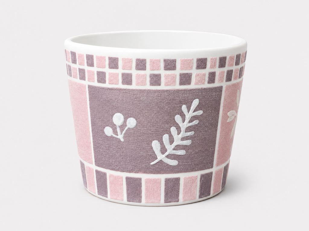 Lavender Blush Hand-Painted Mineral Art Ceramic Cup – 200 ml
