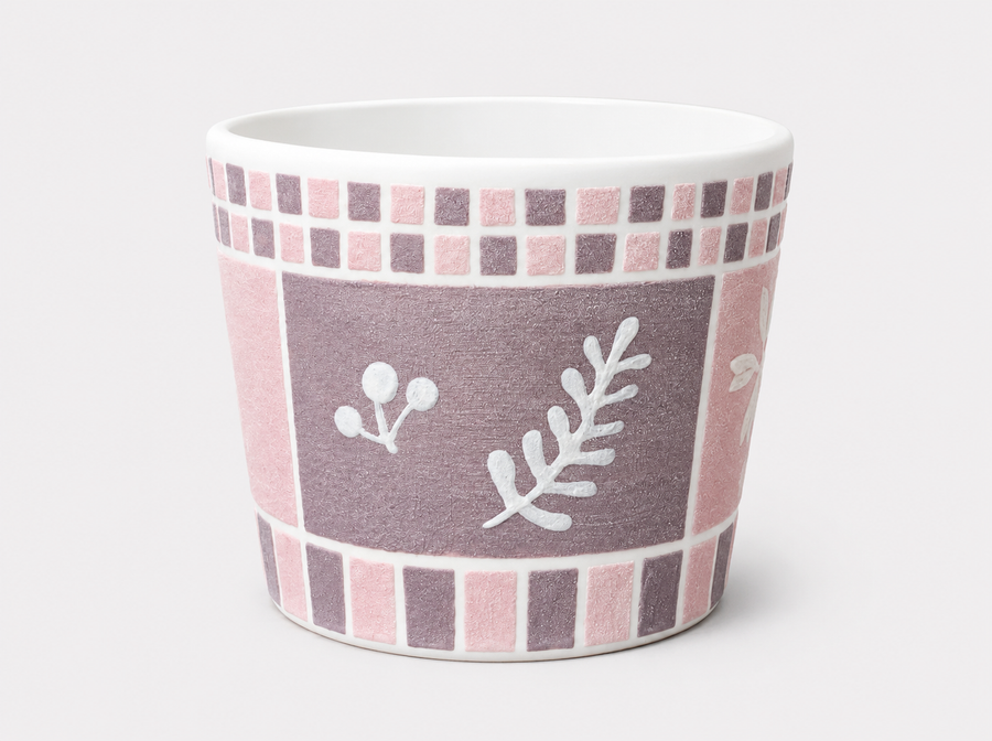 Lavender Blush Hand-Painted Mineral Art Ceramic Cup – 200 ml