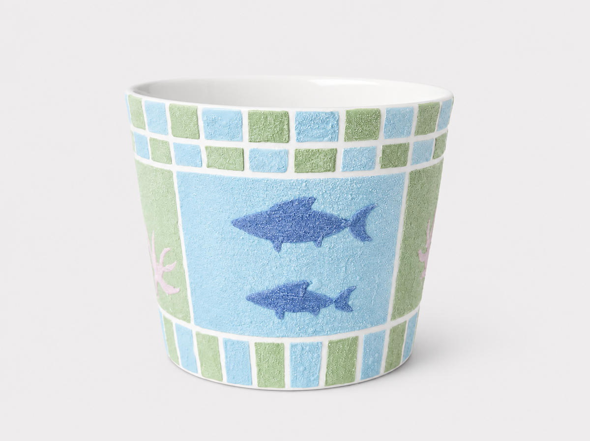 Between Sky & Water Hand-Painted Mineral Art Ceramic Cup – 200 ml