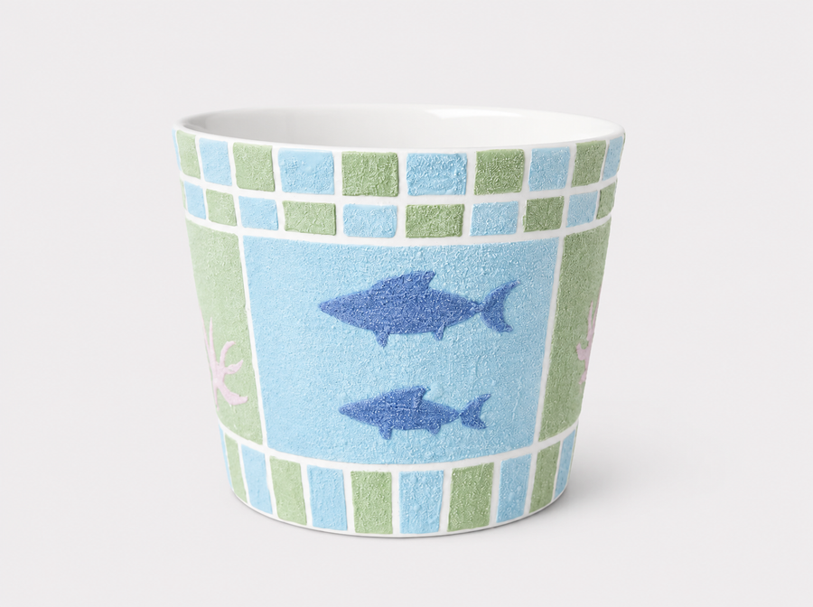 Between Sky & Water Hand-Painted Mineral Art Ceramic Cup – 200 ml