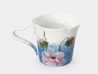 Blue Lotus Heart-Handle Handmade Ceramic Mug