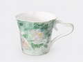 Hand-Painted Floral Ceramic Mug – 280ml Tea & Coffee Cup with Heart-Shaped Handle