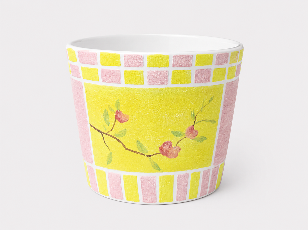 Spring Blossom Hand-Painted Mineral Art Ceramic Cup – 200 ml