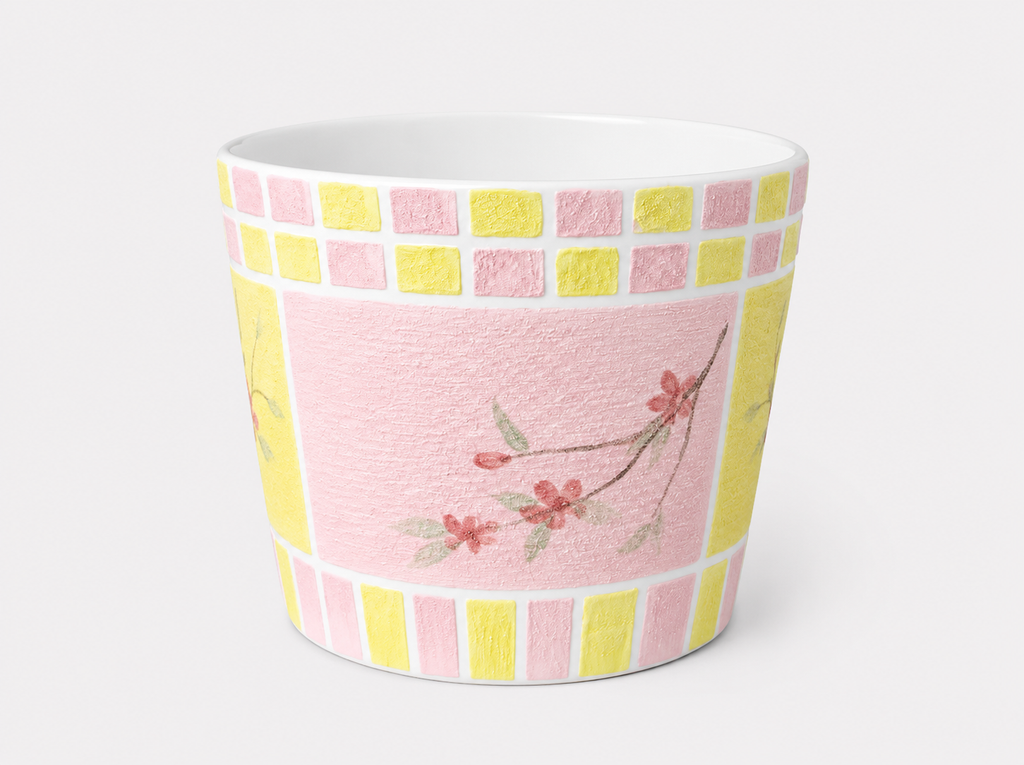 Spring Blossom Hand-Painted Mineral Art Ceramic Cup – 200 ml