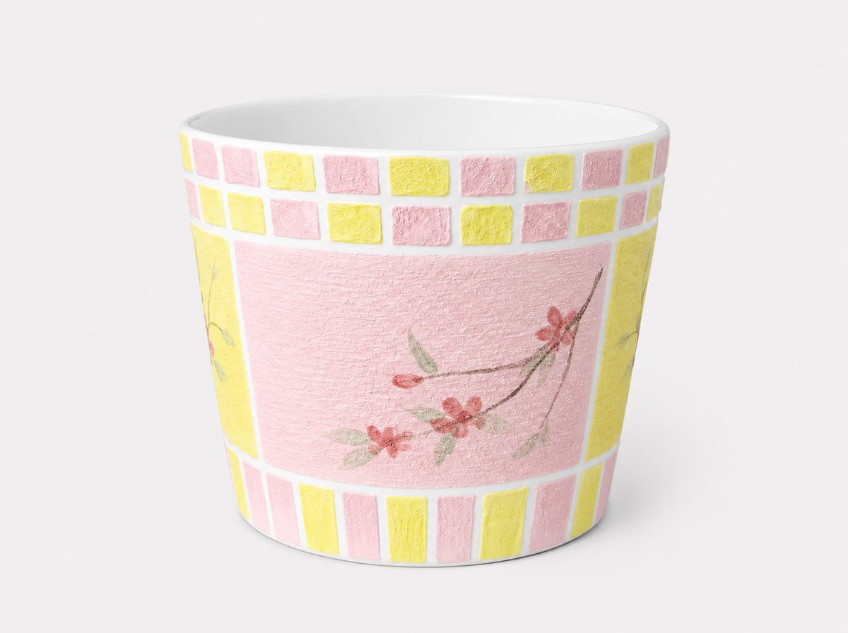 Spring Blossom Hand-Painted Mineral Art Ceramic Cup – 300 ml