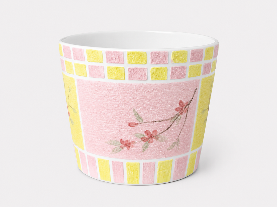Spring Blossom Hand-Painted Mineral Art Ceramic Cup – 200 ml