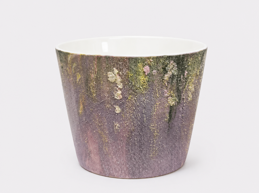Twilight Garden Hand-Painted Mineral Art Ceramic Cup – 200 ml