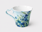 Blue Wildflower Heart-Handle Handmade Ceramic Mug