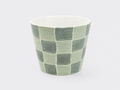 Sage Check Hand-Painted Mineral Art Ceramic Cup – 200 ml