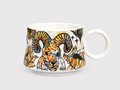 Ram Reverie Hand-Painted Ring Handle Ceramic Cup – Limited Artist Edition
