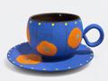 Persimmon Mineral Glaze Zisha Cup & Saucer Set – Artist Series, 200ml