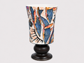 Nocturnal Reverie Hand-Painted Pedestal Ceramic Cup – Limited Artist Edition