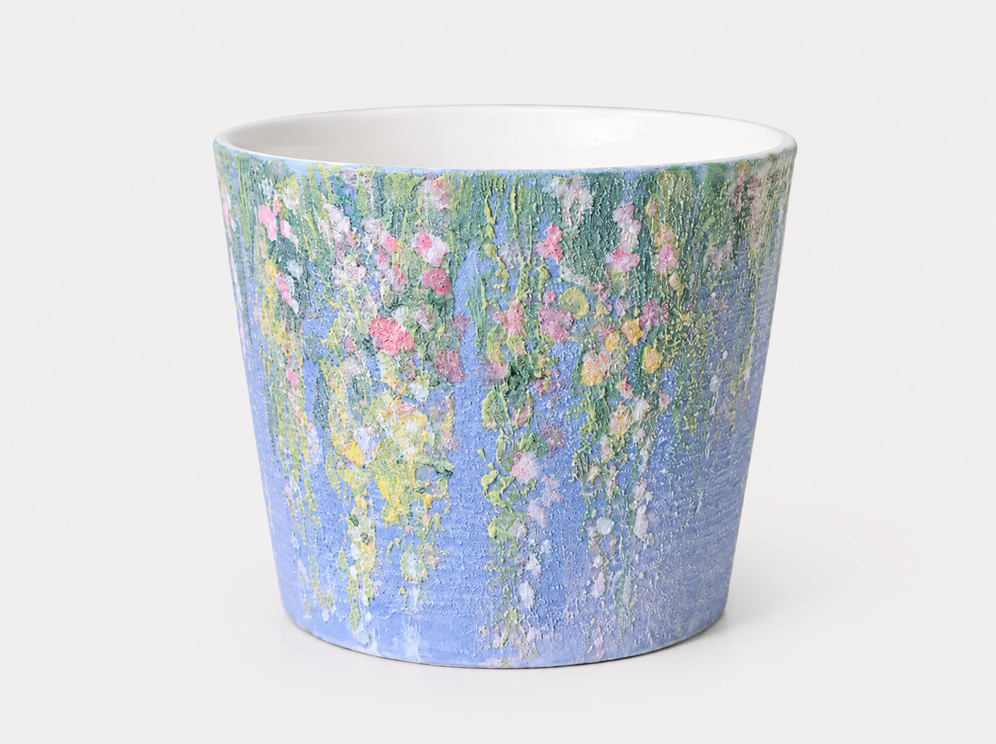 Wildflower Haze Hand-Painted Mineral Art Ceramic Cup – 200 ml