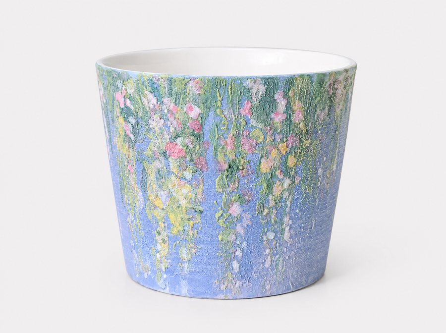 Wildflower Haze Hand-Painted Mineral Art Ceramic Cup – 200 ml