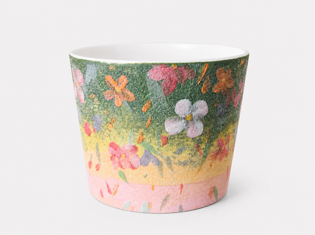 Secret Garden Hand-Painted Mineral Art Ceramic Cup – 200 ml