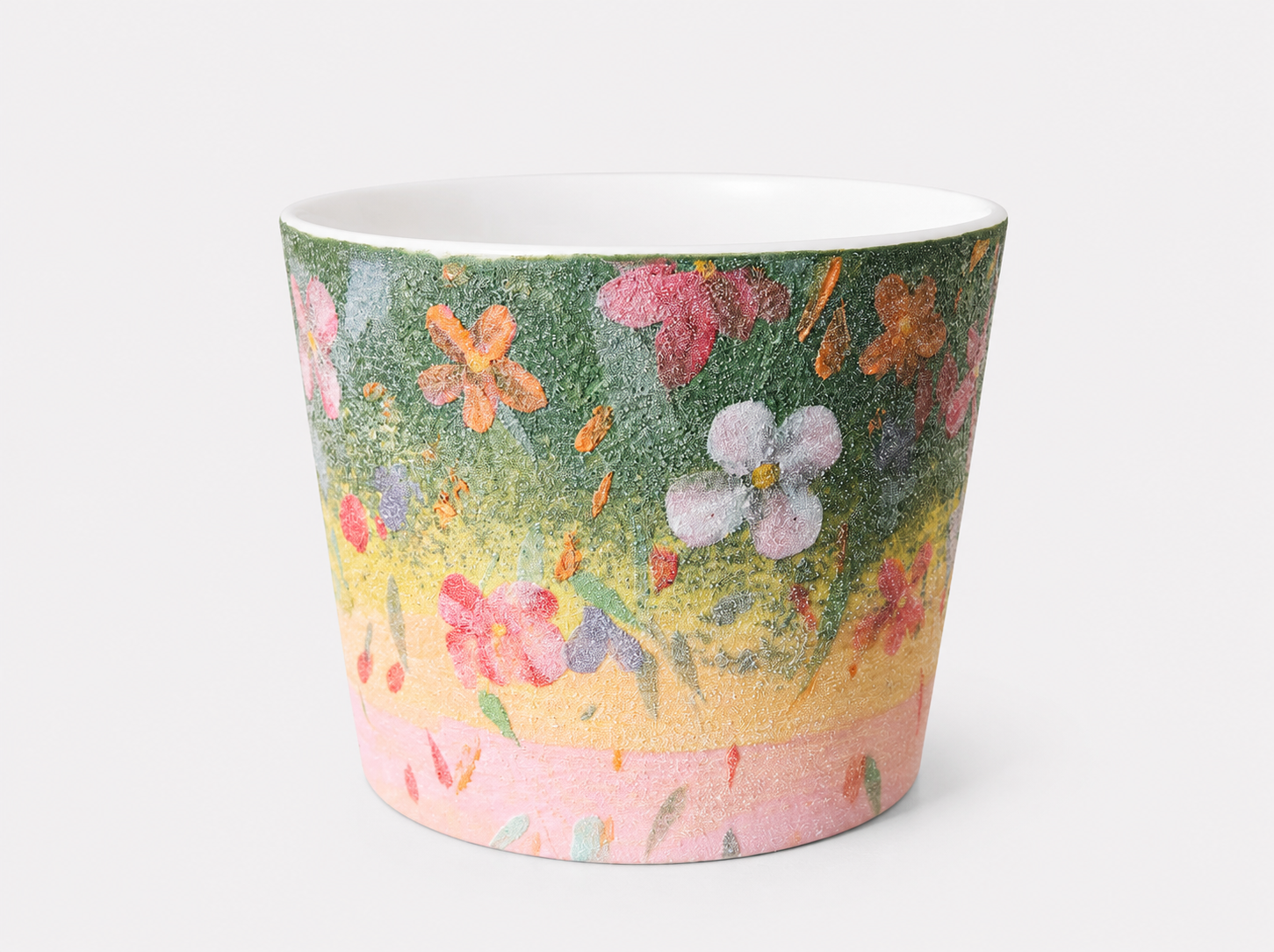 Secret Garden Hand-Painted Mineral Art Ceramic Cup – 200 ml